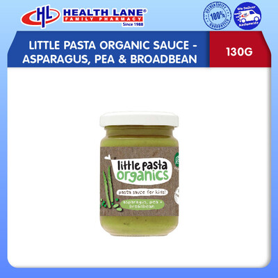 LITTLE PASTA ORGANIC SAUCE- ASPARAGUS, PEA & BROADBEAN 130G
